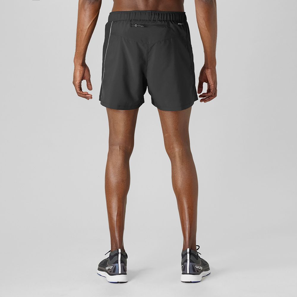 Salomon Singapore Mens Shorts - AGILE 5 Black | 76390-ZWGH